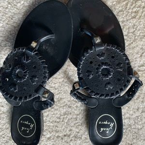 Jack Rogers black sandals